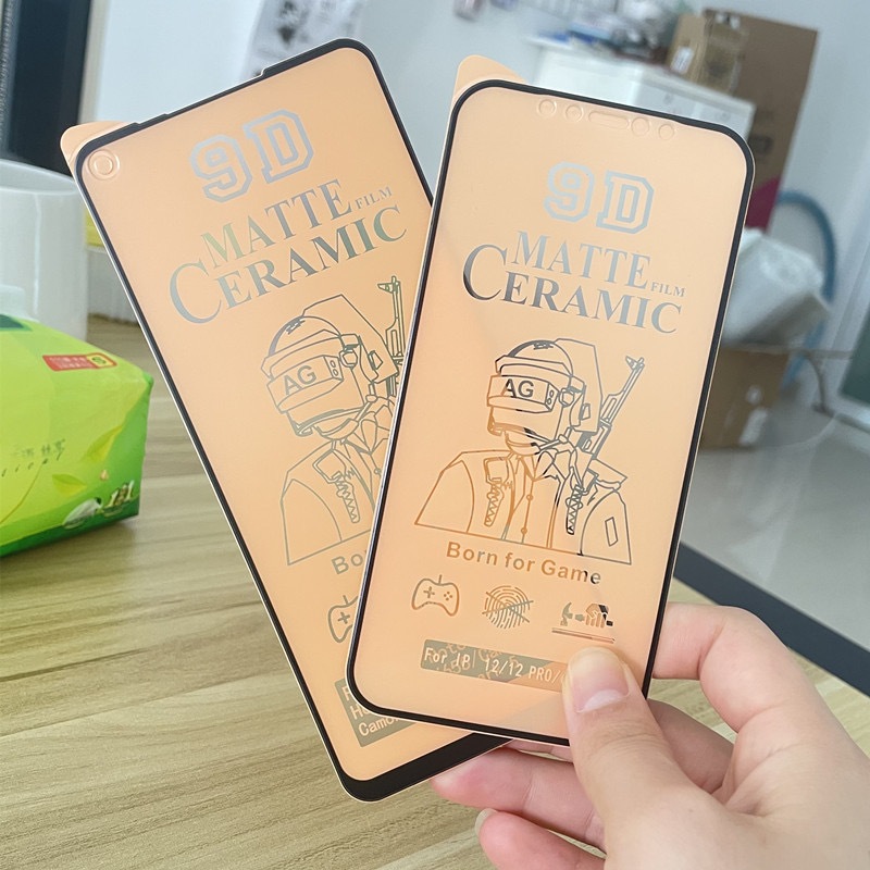 ฟิล์มนิรภัยด้าน กันกระแทก สำหรับ Realme ทุกรุ่น เนื้อเซลามิก ทนทาน งอได้ เต็มจอไม่ดันเคสกาวเต็มแผ่น