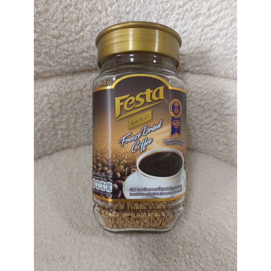 Festa กาแฟ เฟสต้าgold freeze dried coffee 180g.exp 02/2028