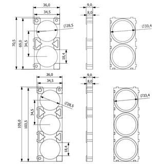 รางยึดถ่าน 18650 21700 32140 32700 ตัวยึดแบตเตอรี่ ใหม่เอี่ยม Holder Bracket 1-2ช่อง(1ชิ้น)
