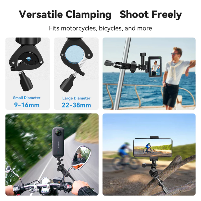 Telesin Gopro / DJI / Insta360 Lightweight Tube Clamp Ring Mount ตัวยึดแคลมป์แบบวงแหวน (TE-HBM-004) thumbnail 5