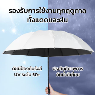 MAYNOS ร่มพับพกพา 12 ก้าน หน้ากว้างพิเศษ 126cm กันแดด UV >99% นวัตกรรมพับย้อนกลับ กันฝนเทฟลอน