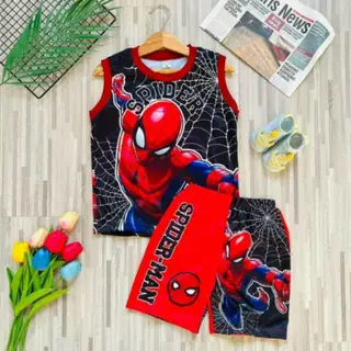 เสื้อผ้าเด็ก ชุดเซต เสื้อผ้าเด็กชาย หญิง แขนกุด (กล้าม) ผ้าลื่นไมโคร