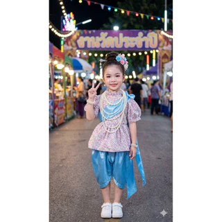 ชุดไทยเด็กสใบโปว์🎀 งานน่ารัก ❤️