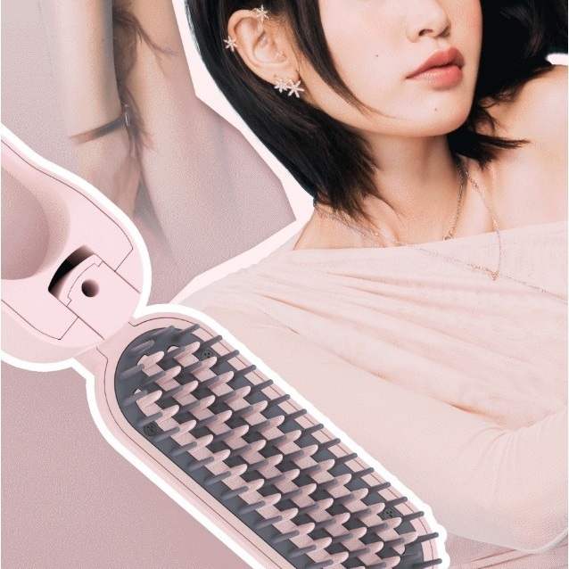 ( พร้อมส่ง ) Vodana Easy Up Hairstyler Flip Pink Edition Sale @Oliveyoung Only หวีผมไฟฟ้าพกพาไร้สาย ราคา ถูกที่สุด ดีลบีเคเค แกลเลอรีภาพที่ 4