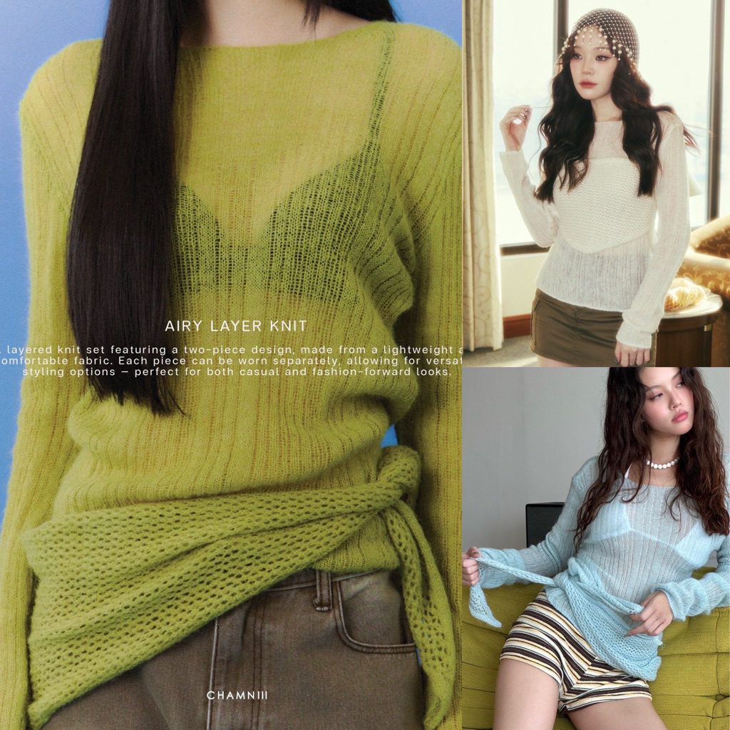 เสื้อ CHAMNIII รุ่น Airy Layer Knit
