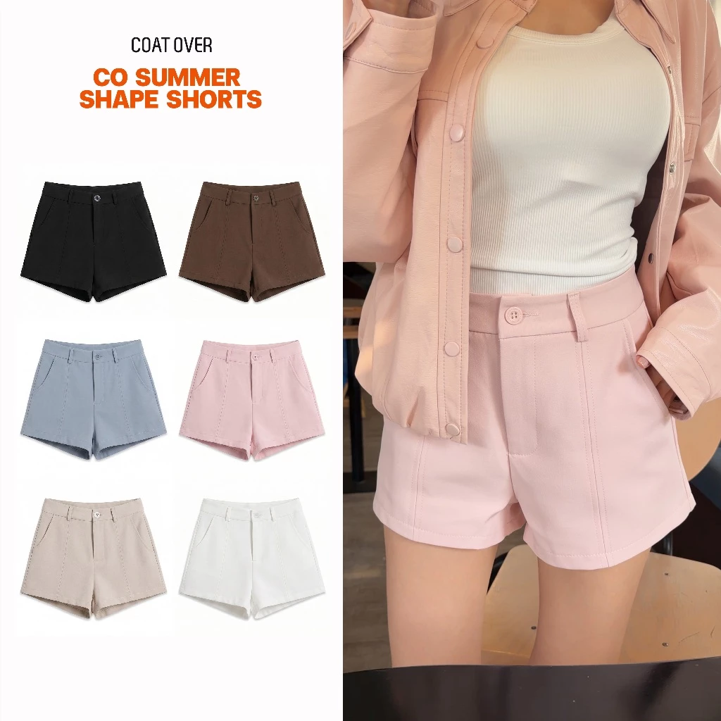 CO1280 CO Summer Shape Shorts – กางเกงขาสั้นเอวสูง