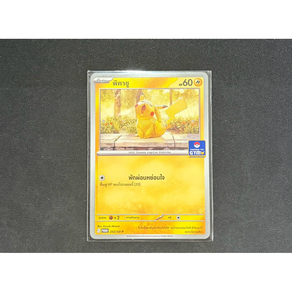 Pikachu Gym Promo 252/SV-P (Illustration Contest 2024) ⭐ Rare Thai Promo | สภาพสะสม