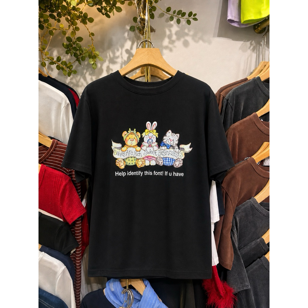 เสื้อยืดป้าย Tag:It’s me basic สกีนลาย Animals