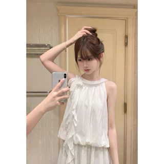 conycolours | Sweet Ruffle Dress เดรสผูกไหล่จั๊มเอว