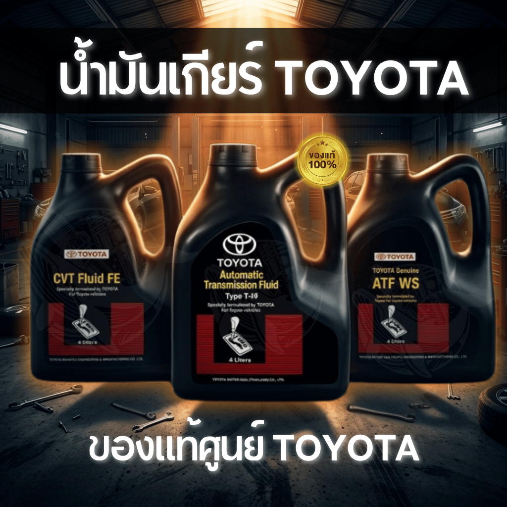 (ของแท้ศูนย์💯) น้ำมันเกียร์ TOYOTA ATF WS, ATF TYPE T-IV, CVT FE ✨ ขนาด 4ลิตร
