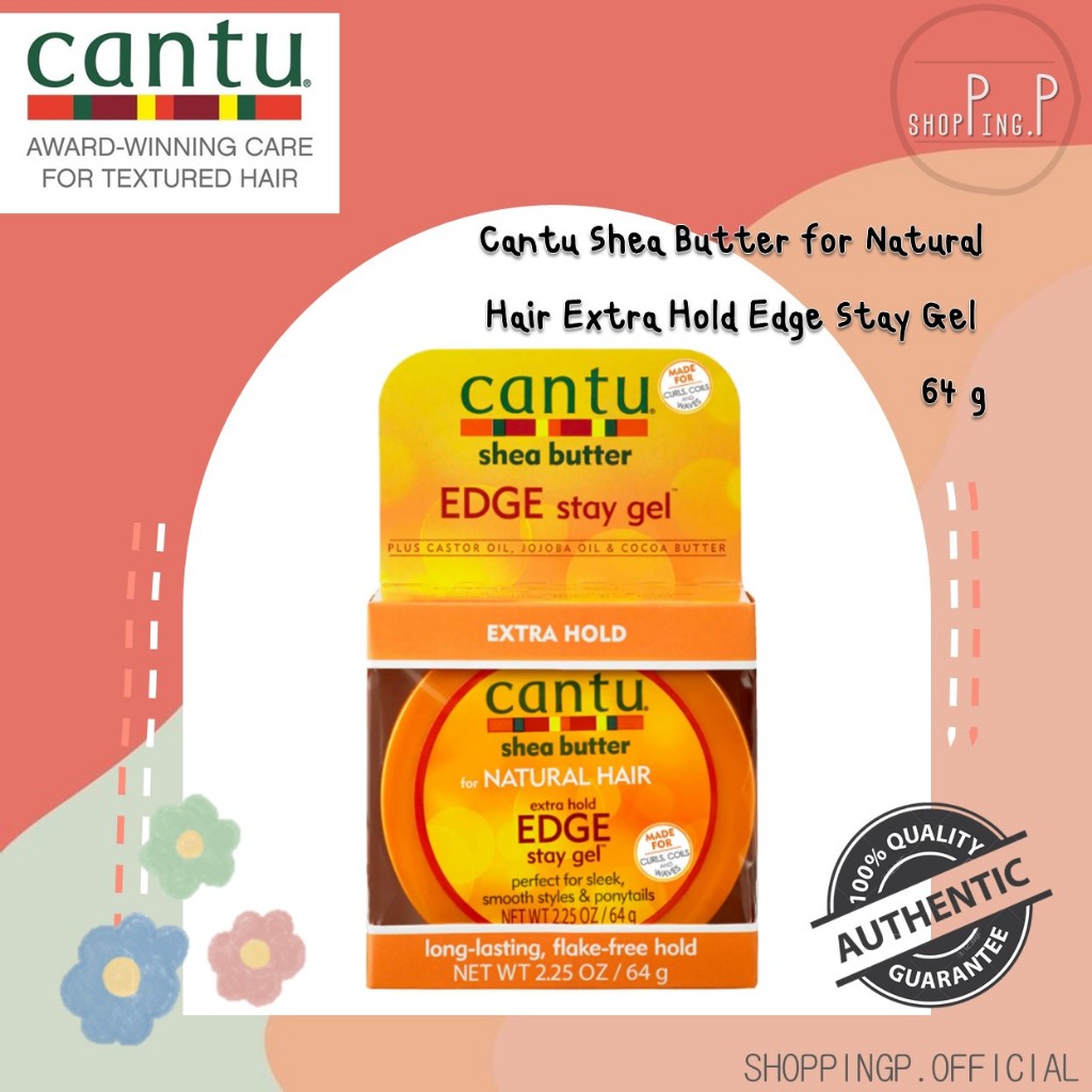 ✳️[แท้100%/พร้อมส่ง]✳️ Cantu Shea Butter Edge Stay Gel Extra Hold 2.25 oz (64 g) เจลแต่งผมติดทนยาวนา