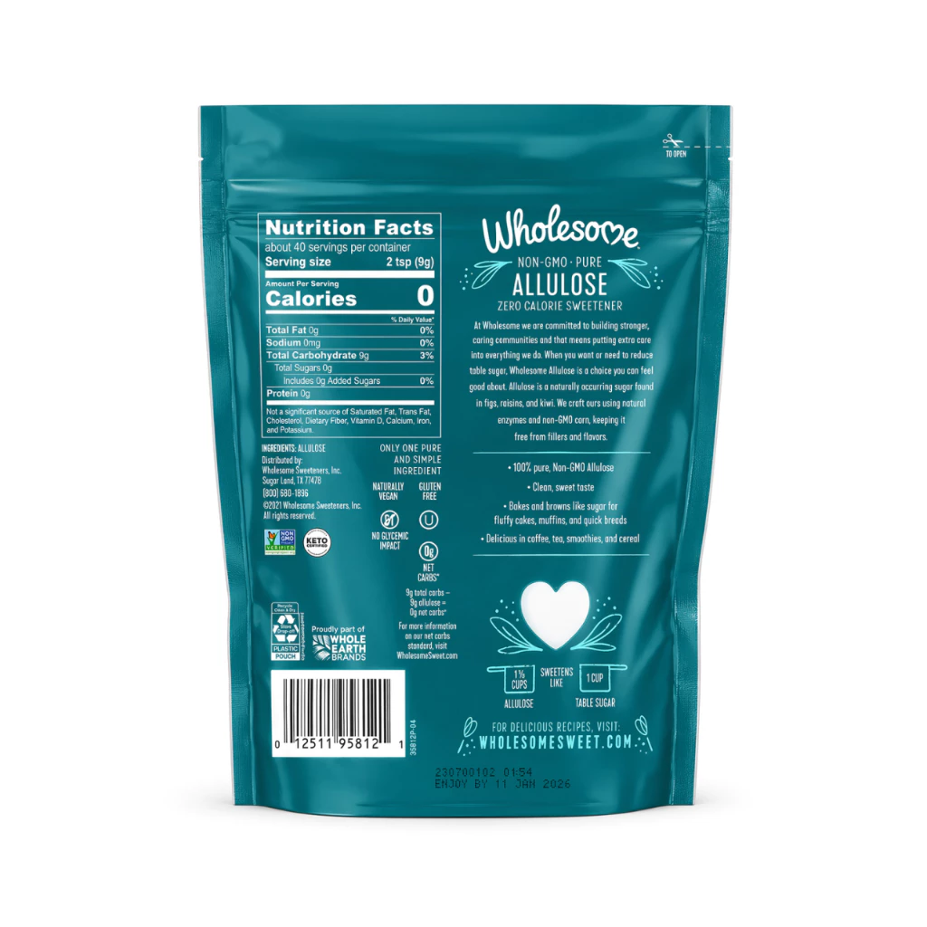 นำเข้า🔵น้ำตาลอัลลูโลสอเมริกา🇺🇸 Wholesome Allulose zero Calories 340 g แบบน้ำและผง thumbnail 5