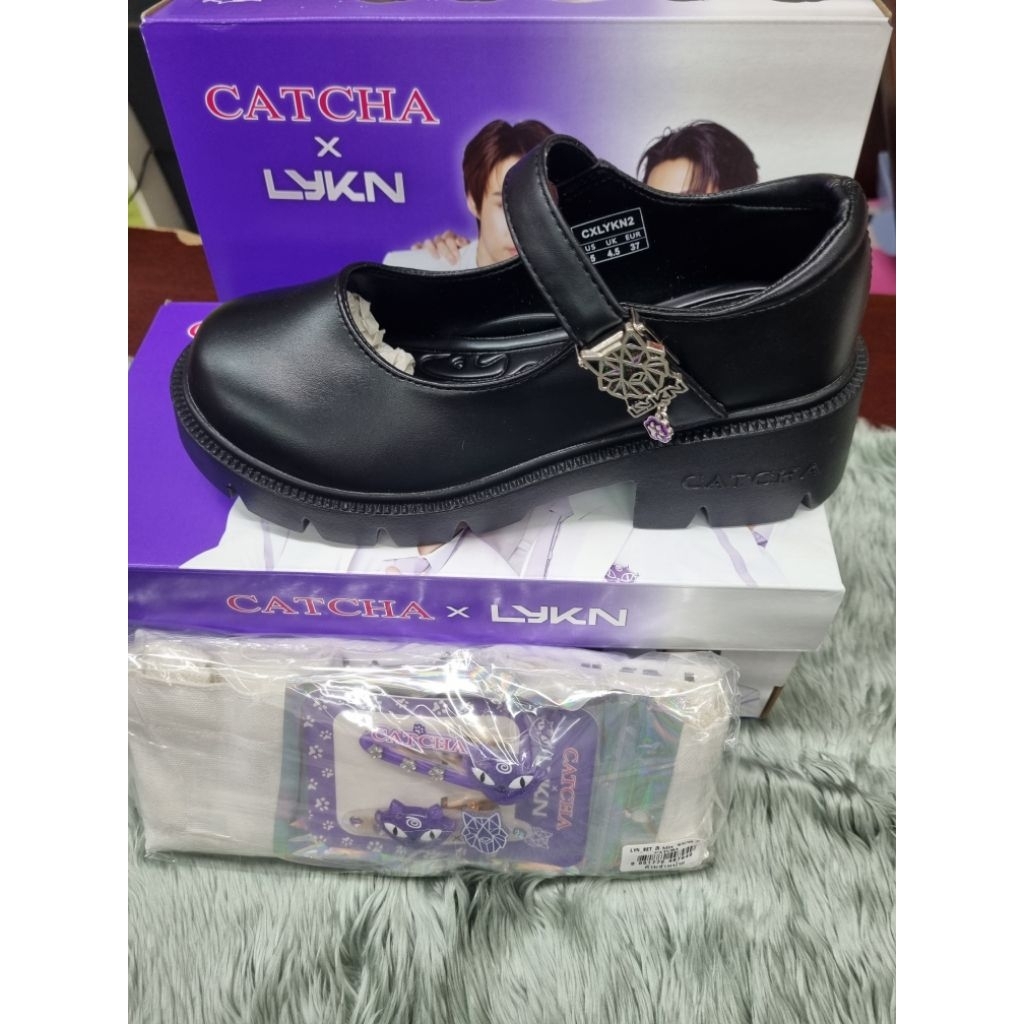 CATCHA x LyKN รองเท้านักเรียน Catcha ส้นสูง พร้อมเซตกระเป๋าผ้าและกิ๊บ สินค้ารุ่นพิเศษงดเปลี่ยนนะคะ