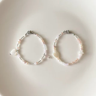bbluemoons bracelets กำไลข้อมือลูกปัดเปลือกหอยมุก 🤍