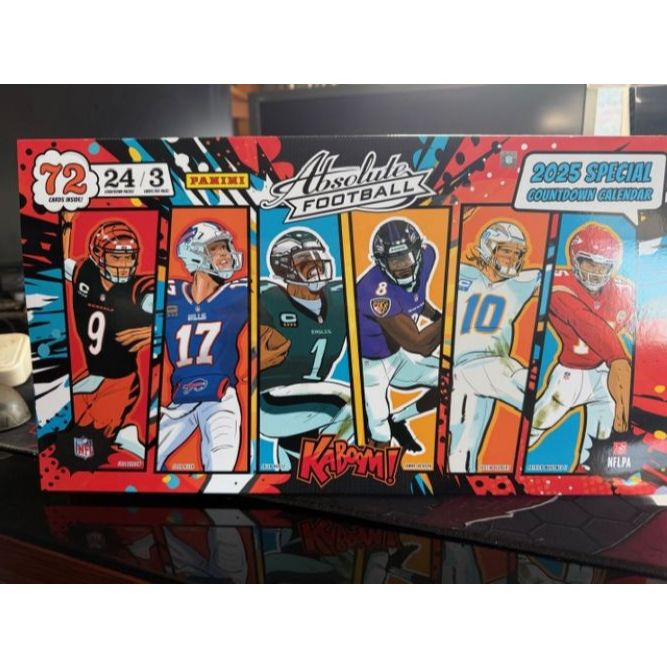 2025 Panini Absolute Football NFL Trading Cards Kaboom! Countdown Calendar 🔥
