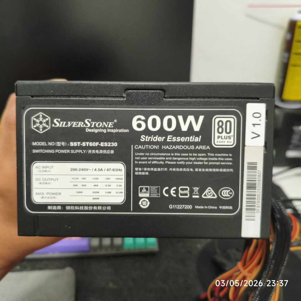 psu มือสอง silver stone strider essential 600w 80+