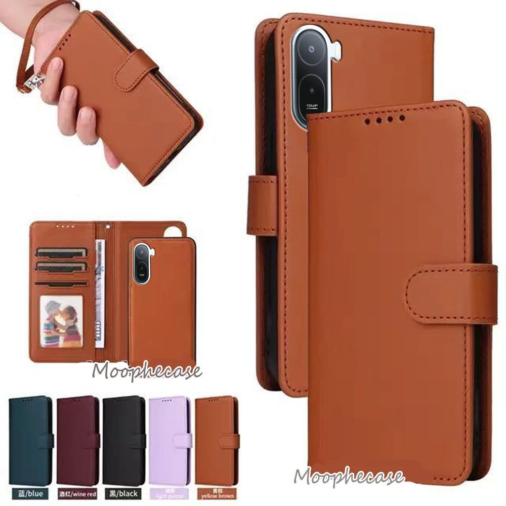 เคสฝาพับ มีล็อค สําหรับ redmi A7 A7Pro 13c 12 12c A1/A2plus redmi note15 Pro note15Pro note15Promax เคสกระเป๋ามีแม่เหล็ก