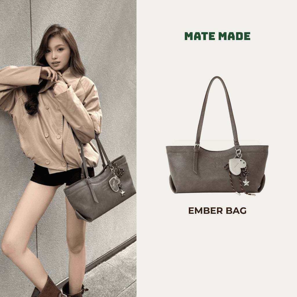 กระเป๋าสะพายไหล่ MATE MADE Ember Bag ทรงสี่เหลี่ยมยาว 2 สี ใช้ทำงาน เที่ยว