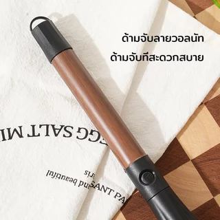 2-in-1แปรงถ้วย ด้ามจับยาว แก้ว หัวแปรงรูปตัว L ด้ามจับลายไม้วอลนัท สําหรับทําความสะอาดถ้วย แปรงขวด