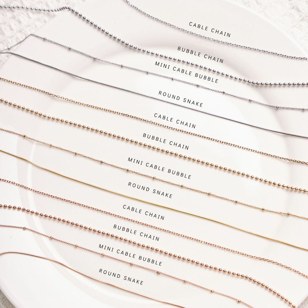 earika.earrings - plain stainless steel necklace วัสดุสแตนเลส (stainless steel) ใส่อาบน้ำได้ เหมาะสำหรับคนแพ้ง่าย