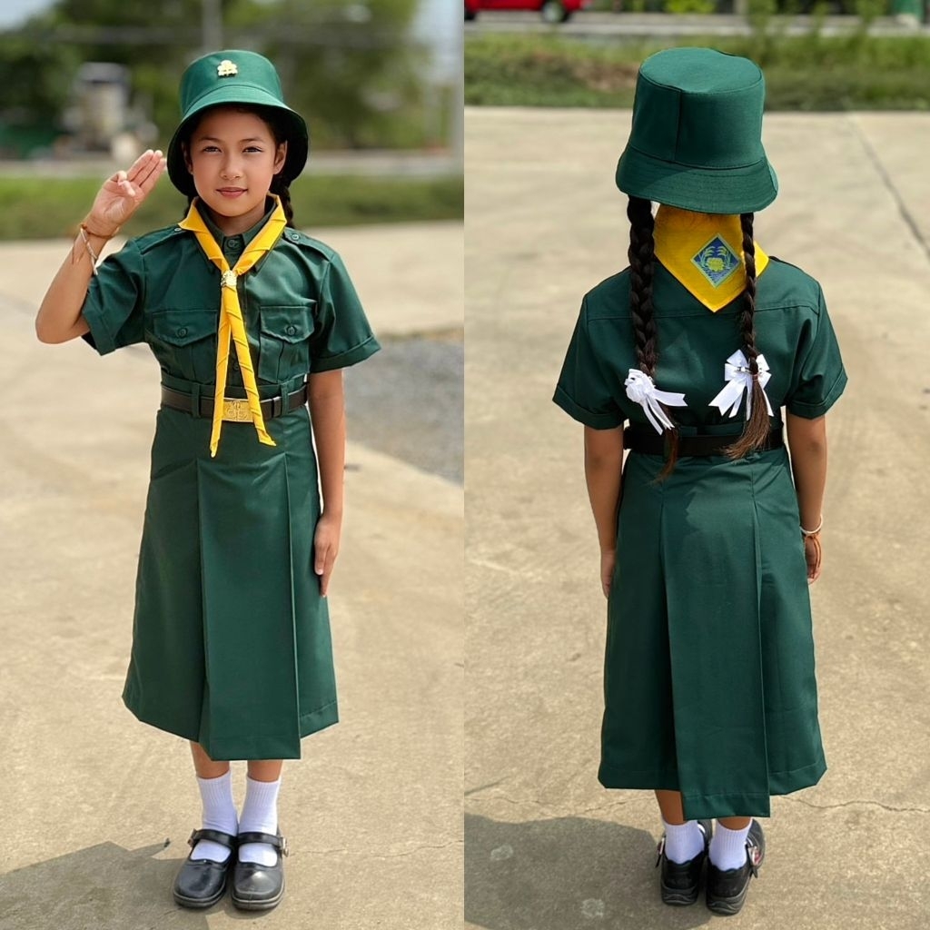 เสื้อ​เนตรนารี และ กระโปรง​เนตร​นารี​ (ขายแยกชิ้น) ผ้าโทเรป๊อป​ปิ้น​อย่างดี​ ​(พร้อมบิลเบิกโรงเรียน)​