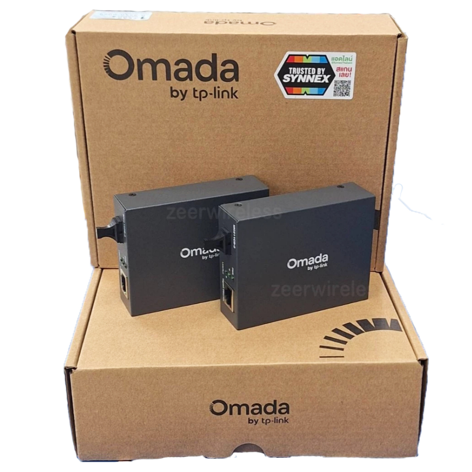 TP-LINK OMADA MC211CS-2 / MC212CS-2 MEDIA CONVERTER GIGABIT WDM  หัวและท้าย  รับประกัน 1 ปี