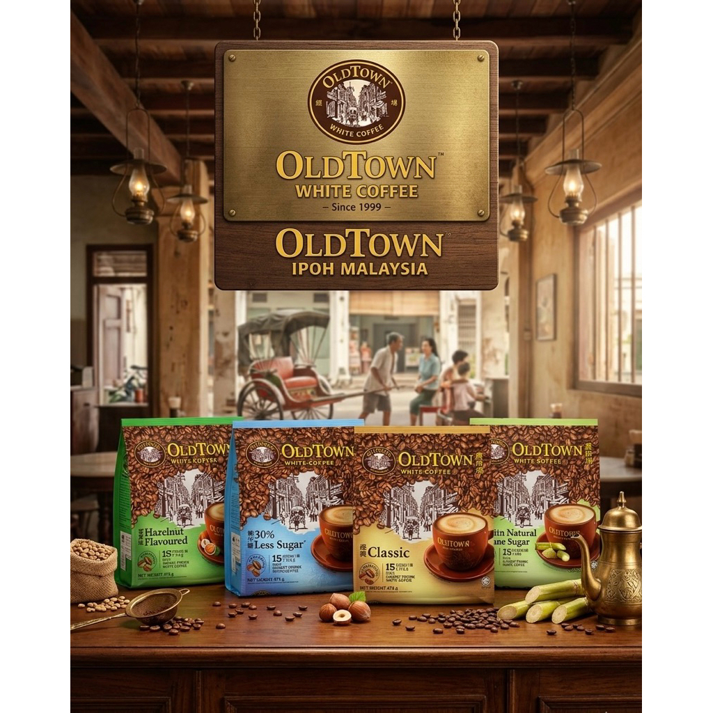 ++พร้อมส่ง!++☕️กาแฟ Old Town 3 in 1 รสชาติหลากหลาย เลือกได้ตามใจ 1 ถุง มี 15 ซอง