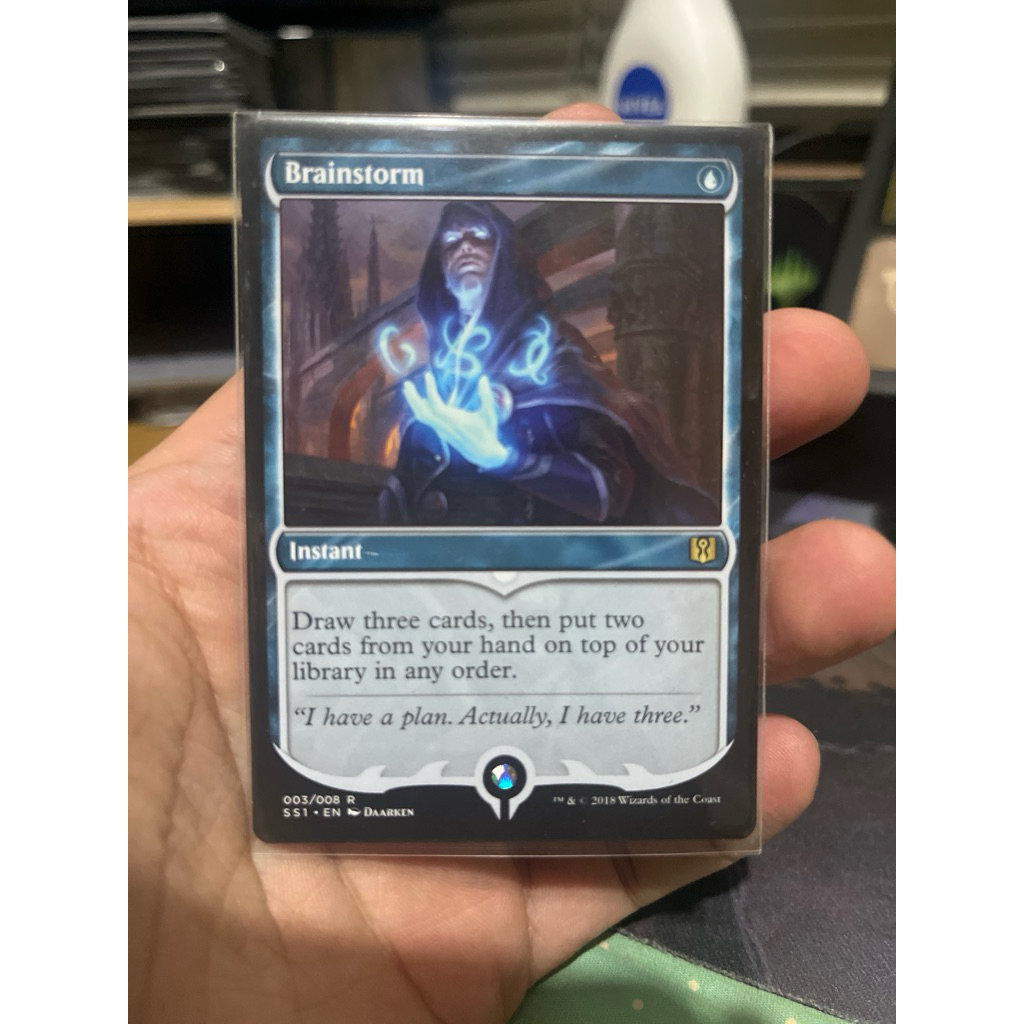 การ์ด MTG Brainstorm Blue Magic the gathering EDH รุ่น สภาพ Ex-Nm
