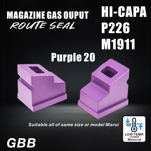 ซีลช่องทางแก๊สยาง PTFE สำหรับ Ultra Marui (1911 M226 HICAP Gas Route Seal) สีม่วง 20
