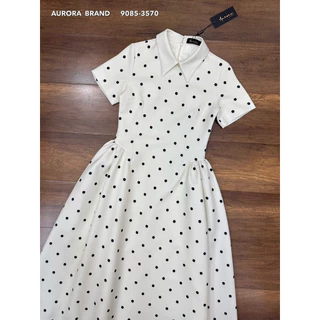พร้อมส่ง เติม S-3XL⚡️AR 9085 เดรสลายจุด ความยาว48-49" เนื้อผ้าหนานุ่มฟู #สไตล์สาวเวียด ใหม่ล่าสุด2026