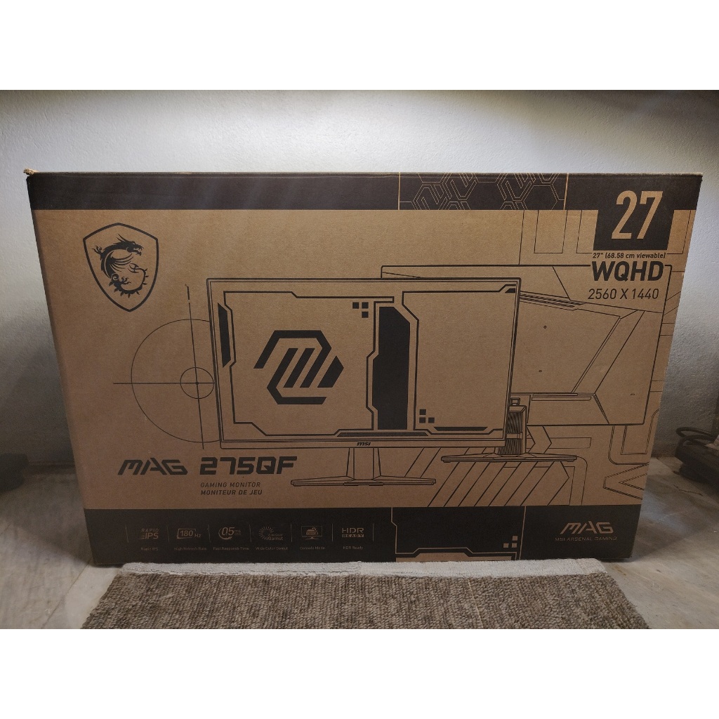 จอคอม 27นิ้ว 180Hz 2K MSI 275QF ประกันยาว
