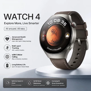 นาฬิกาอัจฉริยะ Huawei Smart watch 4 มาพร้อมหน้าจอสัมผัสเต็มรูปแบบ การโทรผ่านบลูทูธ และการตรวจสอบอัตราการเต้นของหัวใจ