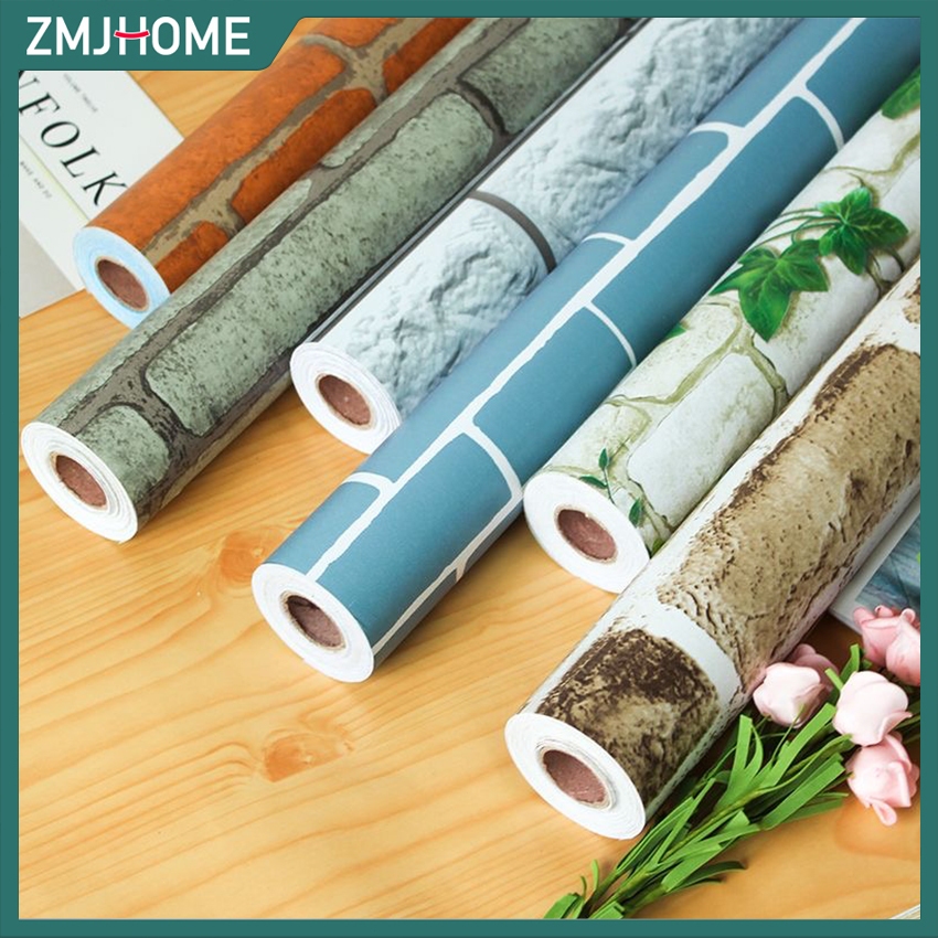 วอลเปเปอร์ PVC หนา แปะติดเอง ลายยุโรป สำหรับห้องนอน ห้องรับแขก และผนังพื้นหลัง