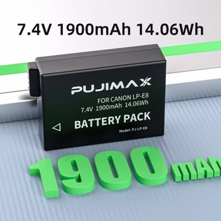 PUJIMAX ถ่านชาร์จ LP-E8 เครื่องชาร์จถ่าน แบตเตอรี่กล้อง For Canon EOS 550D 600D 650D 700D Kiss X4 X5 X6i X7i