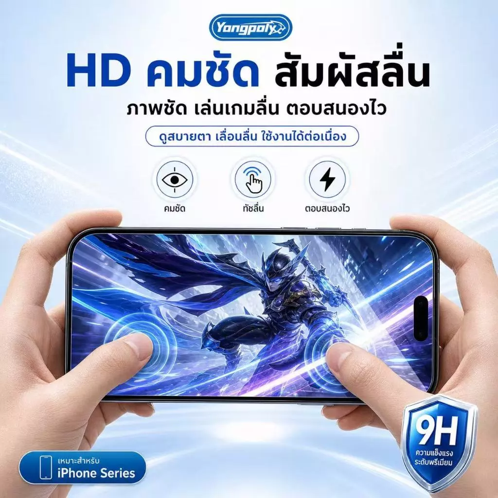ฟิล์มกระจกเต็มจอด้าน ESD กันไฟฟ้าสถิตย์ กันนิ้วมือ สำหรับ iphone 17PROMAX 16PRO 14PROMAX 13PRO 12 XR 11 11PROMAX XMAX 13 thumbnail 6
