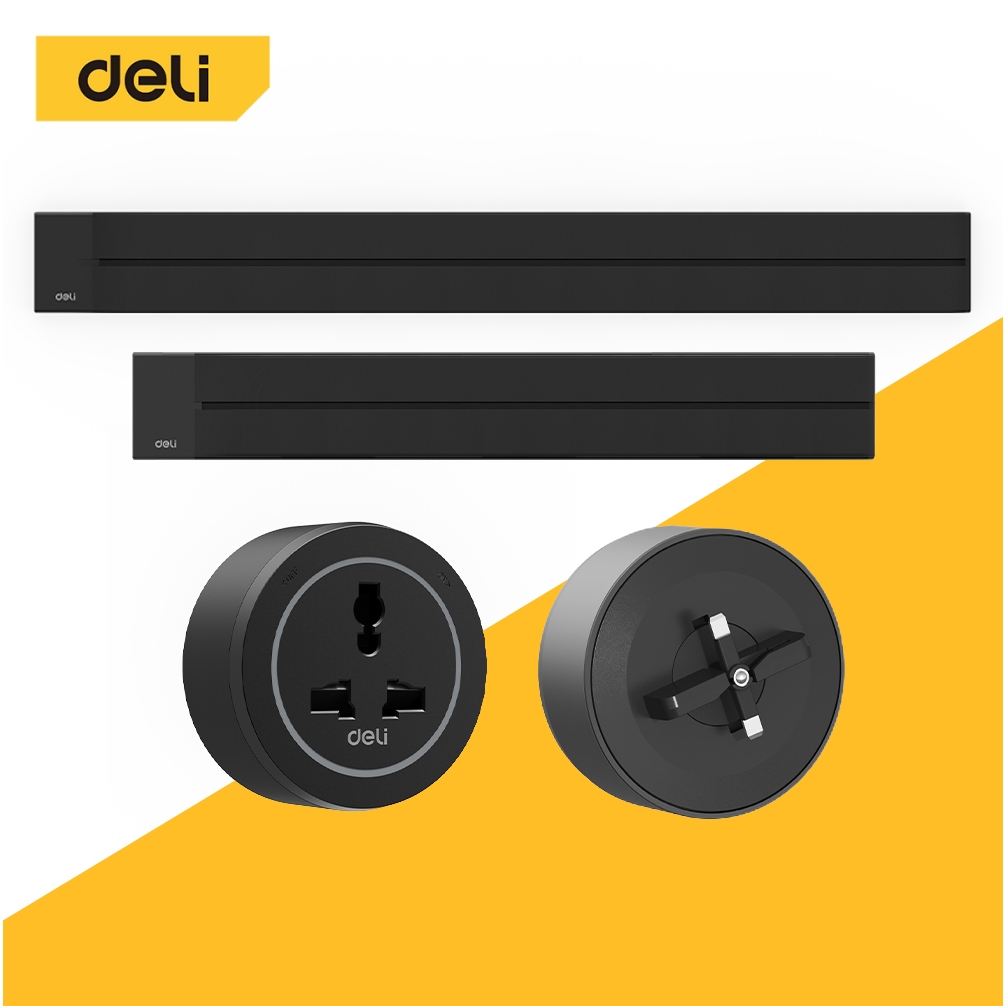 Deli อะแดปเตอร์ซ็อกเก็ตราง อแดปเตอร์ 2500W 10A หมุนได้ 360องศา สําหรับใช้กับซ็อกเก็ตราง Power Adapt