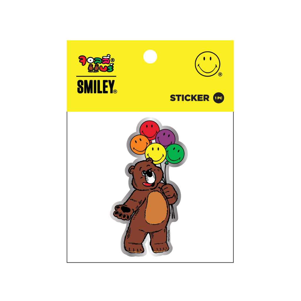 SMILEY®JOLLYBEARS HAPPY STICKER