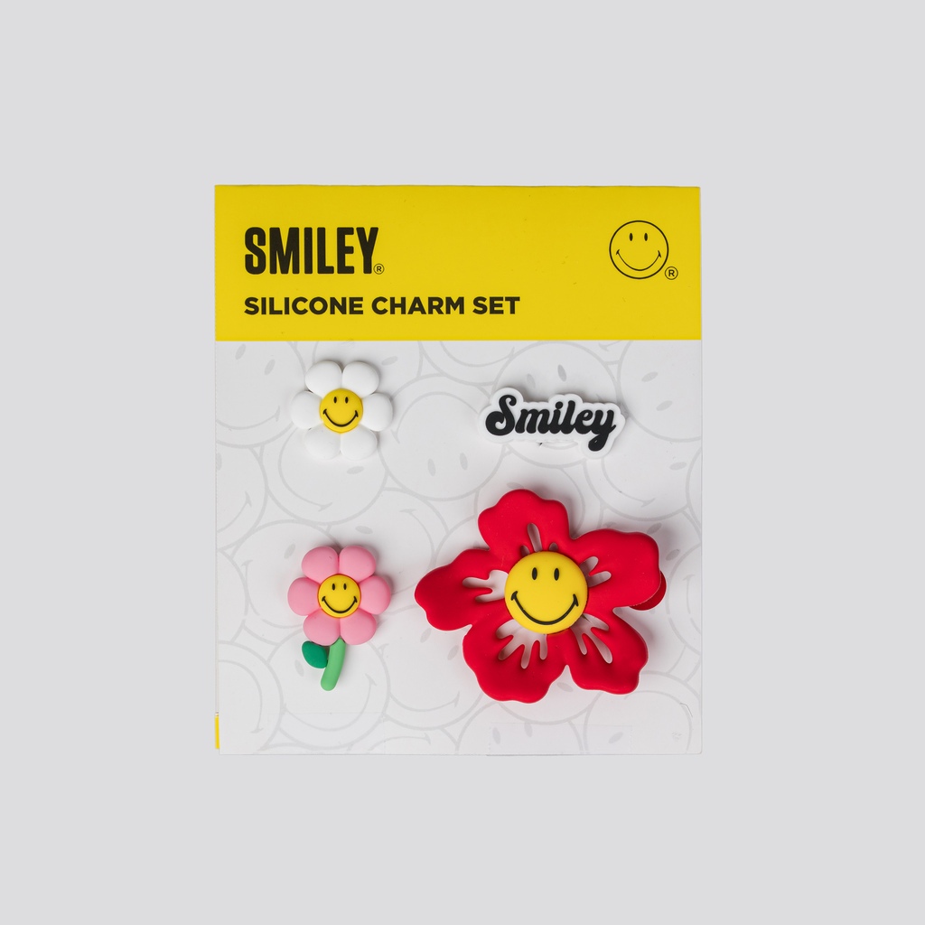 SMILEY® FLOWERS SILICONE CHARM SET