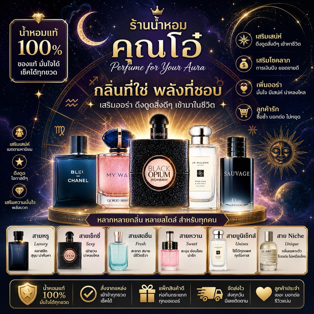 Luxury Perfume แท้ 100% 💎 กลิ่นยอดนิยมระดับโลก | Unisex | พร้อมส่งทุกขวด