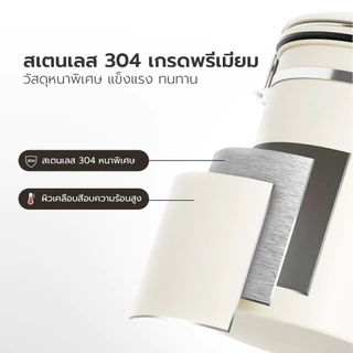 Alechaung กล่องเก็บเมล็ดกาแฟ 1.2L 1.5L 1.8L กระปุกสแตนเลส แถมช้อน ตั้งวันที่บนฝาได้ Coffee Container