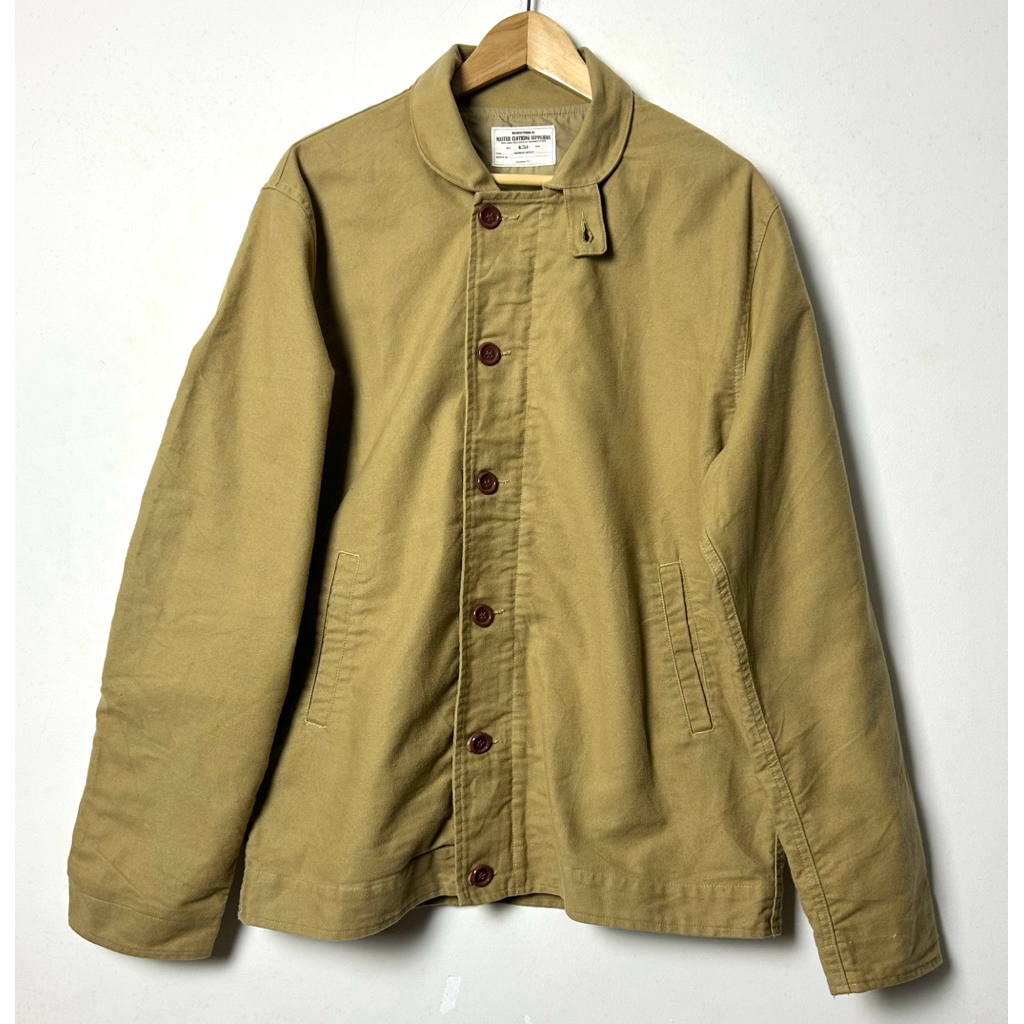khaki cotton deck jacket champyee