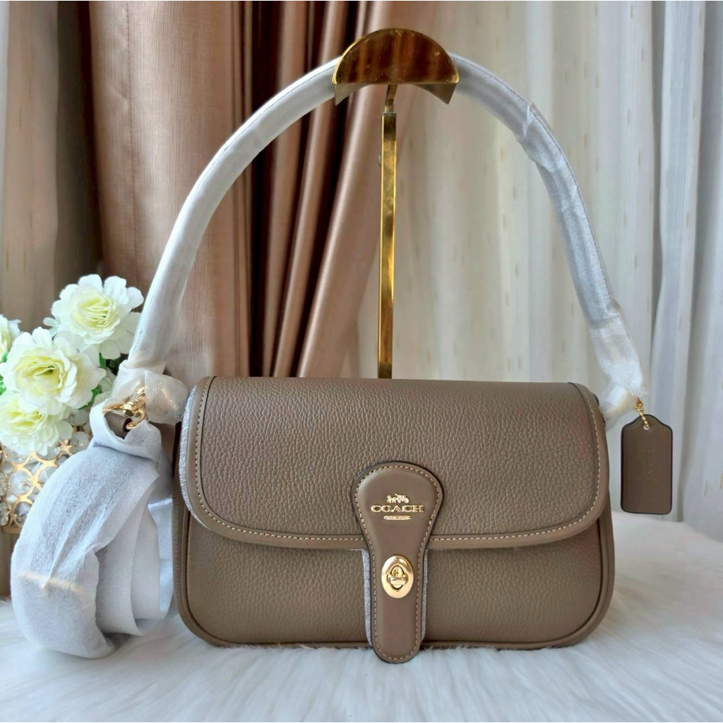 สี Dark Stone🤎COACH CY683 HADLEY SHOULDER BAG