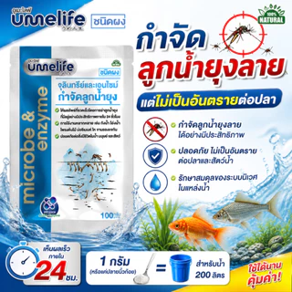 จุลินทรีย์กำจัดลูกน้ำยุงลาย หยุดวงจรชีวิตตั้งแต่ระยะลูกน้ำ อูเมะไลฟ์ กำจัดลูกน้ำยุง 100 กรัม
