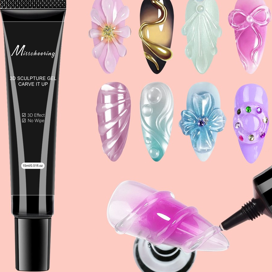 Nail Tip Extension Kit - Builder Gel + Soft Gel Tips for Quick Nail Extensions
