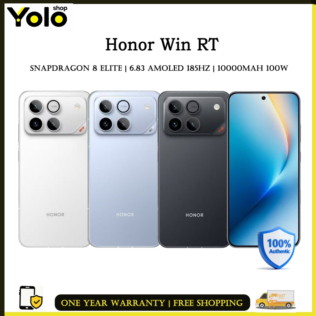 HONOR WIN CN Rom Snapdragon 8 Elite Gen 5 6.83'' OLED 185Hz Display 10000mAh 100W