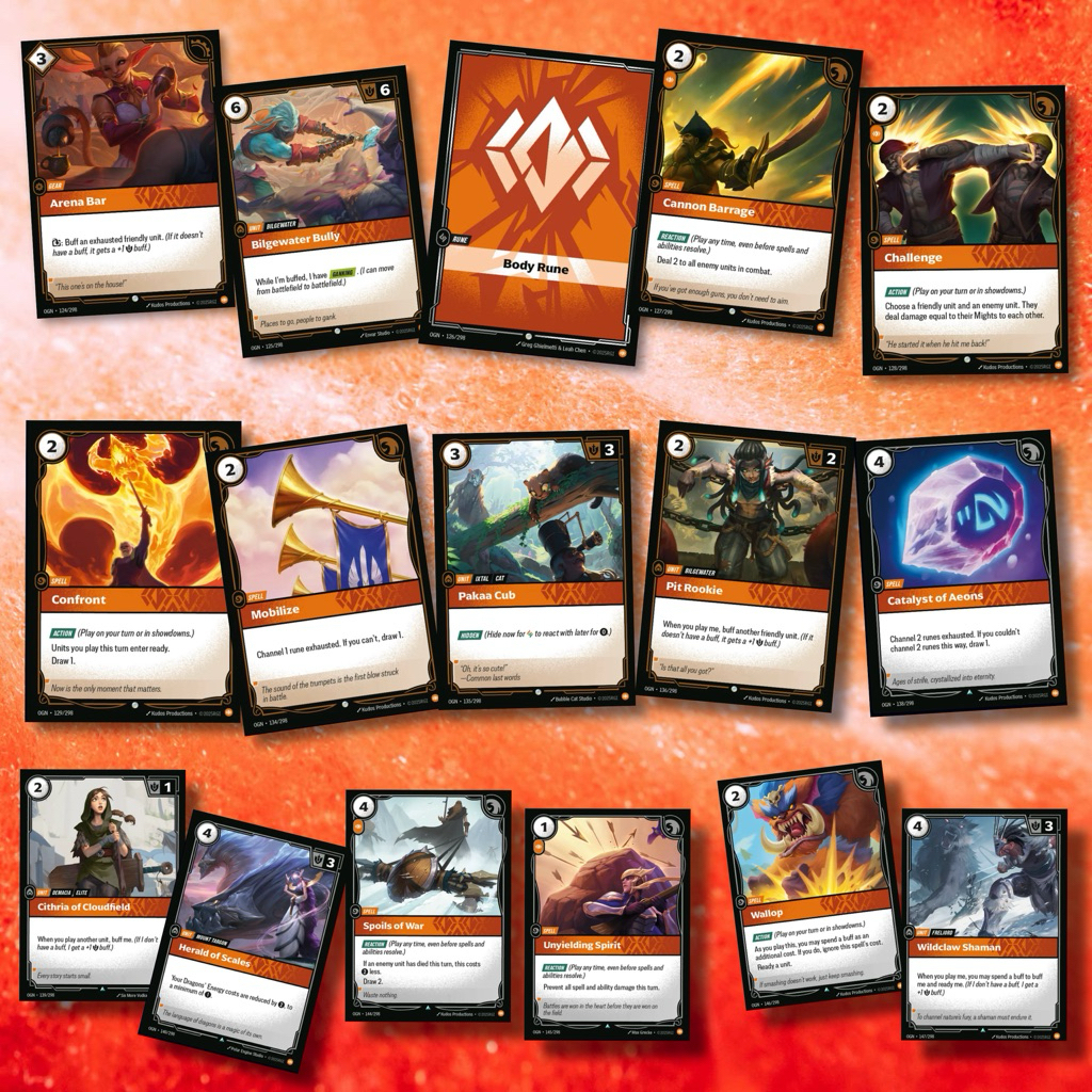 Riftbound Origins Body ระดับ C,U ( ธรรมดา )