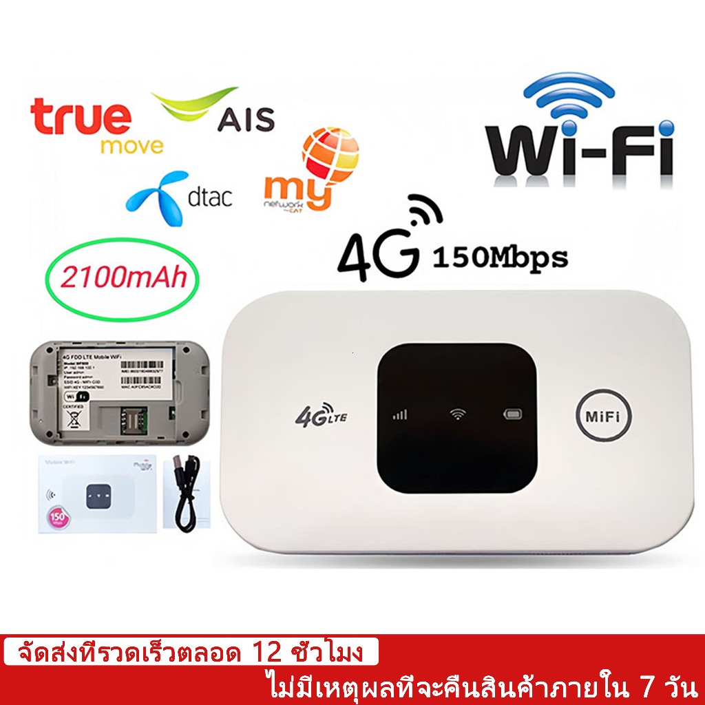 ไวไฟพกพา Pocket WiFi 5G ไวไฟพกพาใส่ซิม Pocket WiFi 4G ไวไฟพกพา รองรับทุกซิม โมบายไวไฟ Router รองรับท