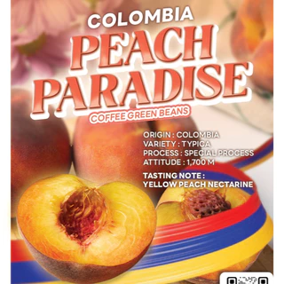 เมล็ดกาแฟดิบ พีซ พาราไดซ์ Peach Paradis : Green Bean Colombia . Special Process บรรจุ 500g. - 1 kg. P&T KoffRoad