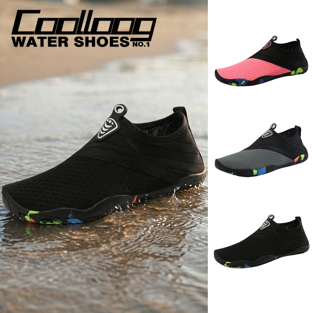Coolloog รองเท้าลุยน้ำ กันลื่น แห้งเร็ว รองเท้าชายหาด Aqua Shoes ชายหญิง ดำน้ำ ว่ายน้ำ ยาง เดินป่า