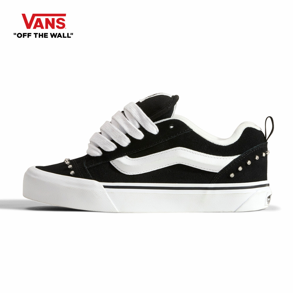 VANS KNU SKOOL - RHINESTONE BLACK/WHITE รองเท้าผ้าใบสุดเท่สำหรับสายแฟชั่น VANS ชาย หญิง